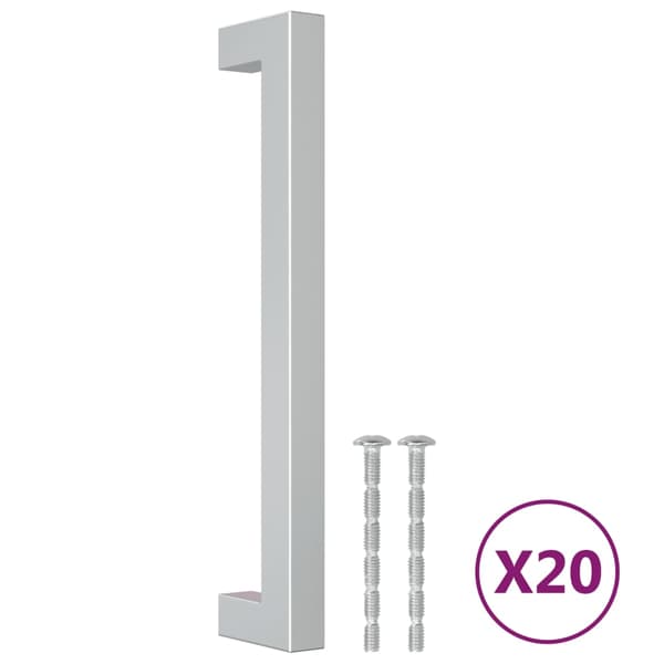 vidaXL skabsgreb 20 stk. sølv 160 mm rustfrit stål