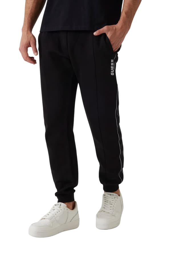 Guess Herre Sorte Mickey Stribede Joggingbukser S