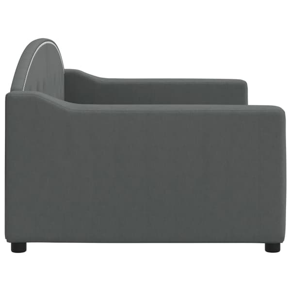vidaXL Bäddsoffa mörkgrå 90x200 cm tygöverdrag