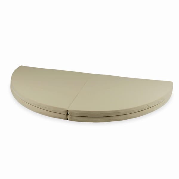Legemåtte 160 cm til børn, rund, foldbar, beige