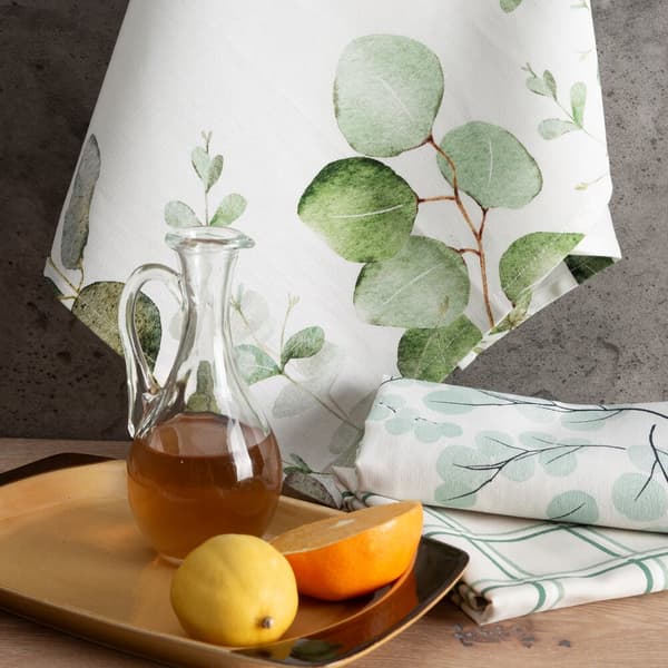 Set med 3 CLOVER-dukar 50x75, växtmönster