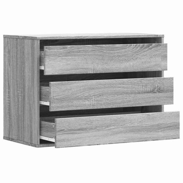 vidaXL kommode, grå Sonoma-eg, 80x41x58 cm, træbaseret materiale