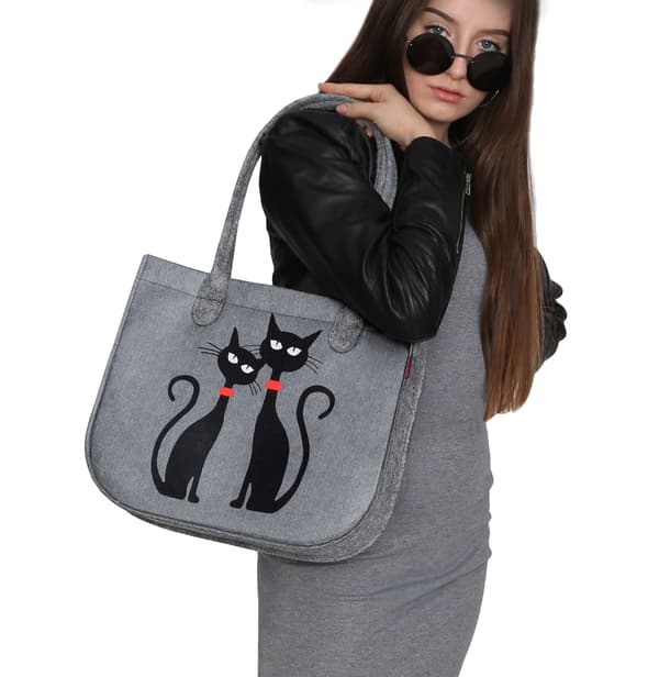 LADY XL filttaske - Sorte katte