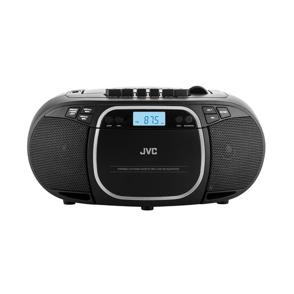 JVC Ghettoblaster RC-E451B Bluetooth 5.0 CD USB FM kassettebånd 2×1.6 W