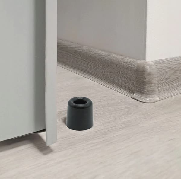 Dørstopper Dørstopper Sort Skruemonteret Højde 6 cm
