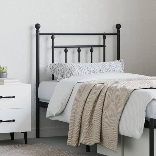 vidaXL metalsengegavl sort 75 cm