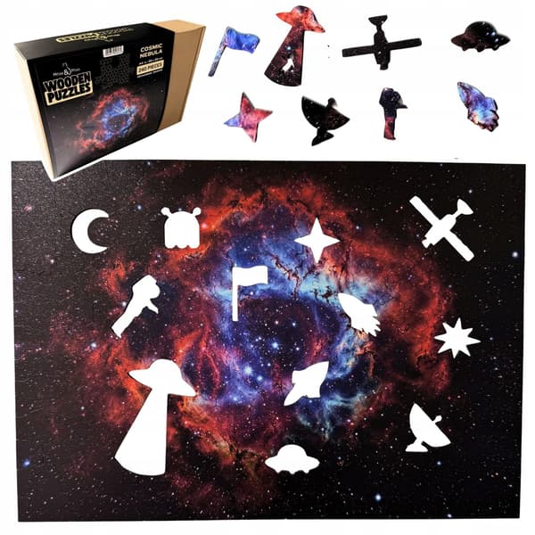 Träpussel KOSMISK NEBULA Pussel Present 240 bitar