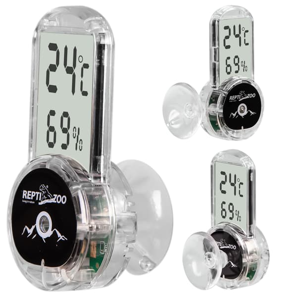 Repti-Zoo 4-sidig termometer och hygrometer - LCD-termometer och hygrometer