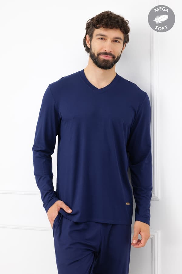 Chord herrpyjamas långärmad, långbyxor M