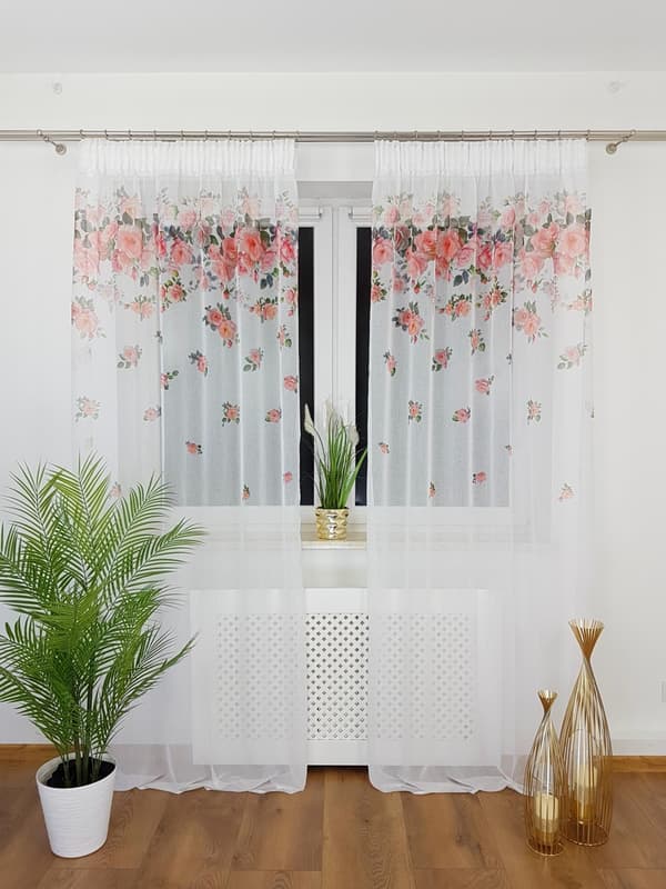 Langt ostelærredsgardin 140x250