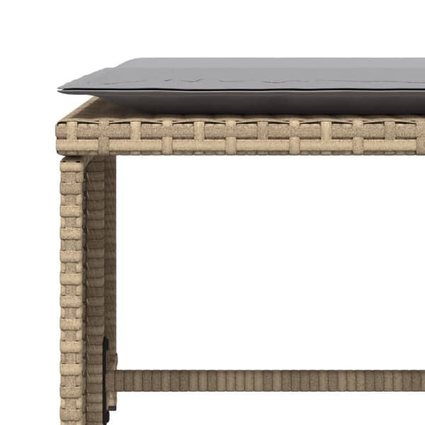 vidaXL Puutarhatuoli jalkarahilla, beige, polyrottinki