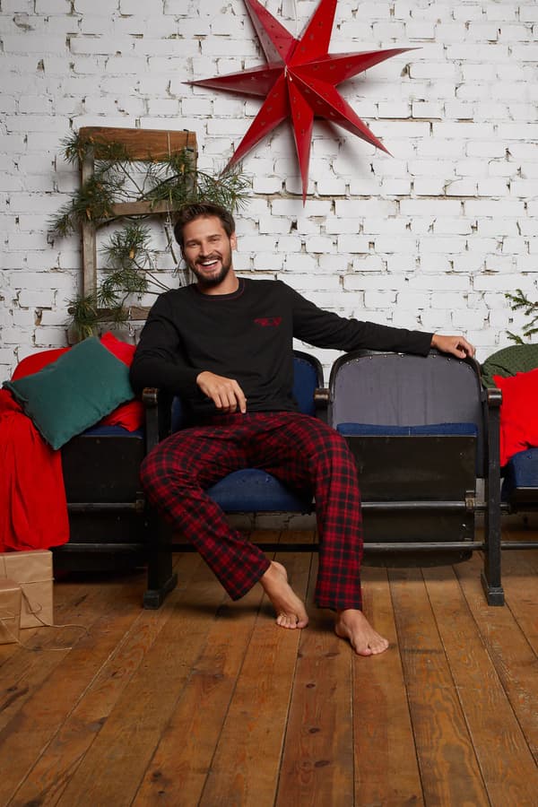 Zeman herrpyjamas långärmad, långbyxor XXL