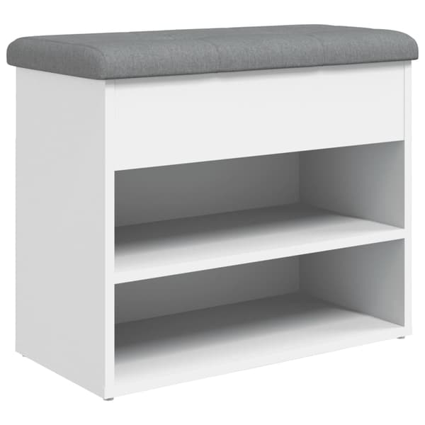 vidaXL Skobänk vit 62x32x50 cm träbaserat material