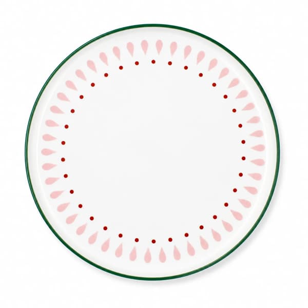 LEA porslinsfrukosttallrik 20 cm grönrosa DUKA