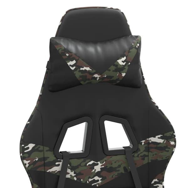vidaXL gamingstol, sort og camouflage, kunstlæder