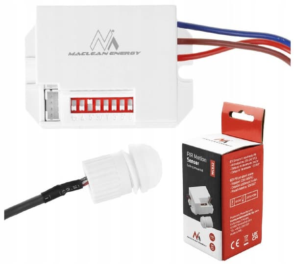 PIR-bevægelsessensor med ekstern sensor 800W 360° MCE32