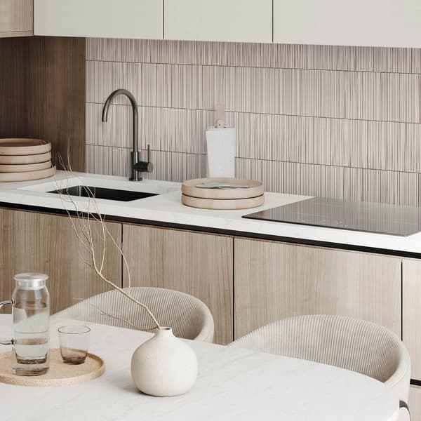 Selvklæbende vinylpanel perfekt til moderne interiør 100x50 cm parallelle linjer på baggrunden