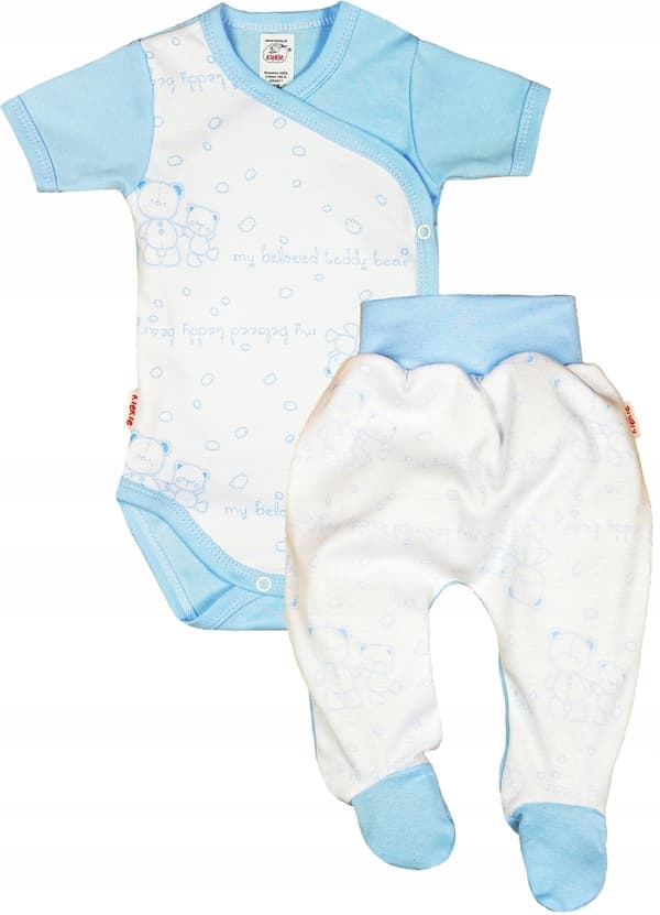 KR+ Kuvert Bodysuits Blå Bamser 68 klekle
