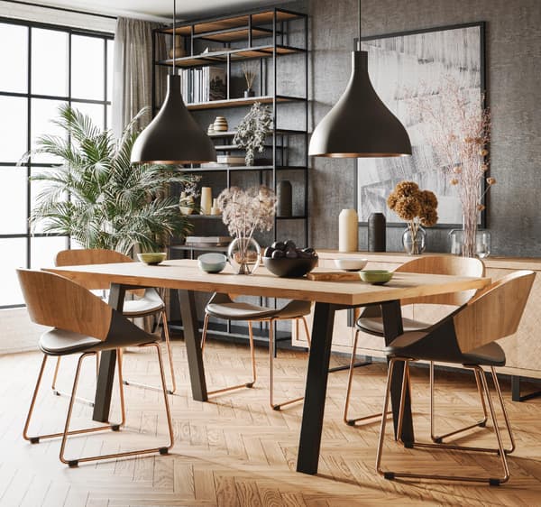 Loft Industrielt Skrivebordsben 2 stk. Sorte Loft 72 cm