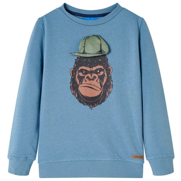 Børnesweatshirt, blå, 104