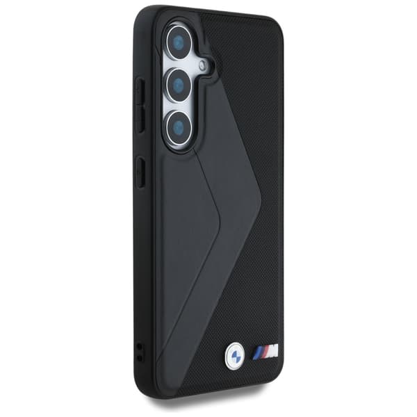 BMW Læder Oversized Stripes MagSafe-etui til Samsung Galaxy S25, sort