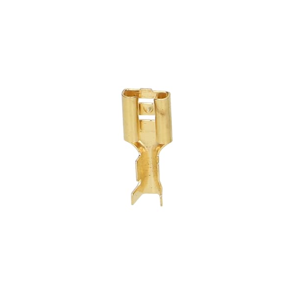 Uisoleret messingkabelstik 2,5 mm2 10 stk. guld