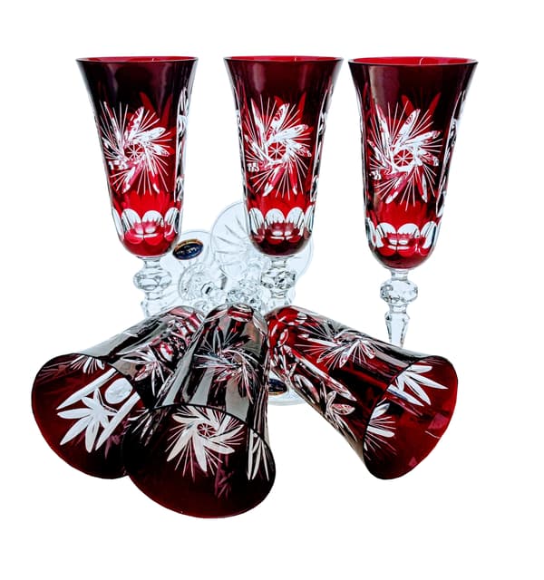 Ruby Crystal Champagneglas 150ml Olive Grinder
