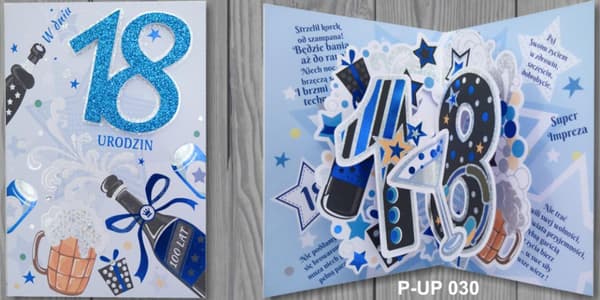 Spatial Card B6 Syntymäpäivä 18 olut