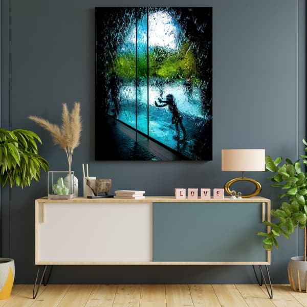 Canvastavla Människor Vattenridå 60x100 cm