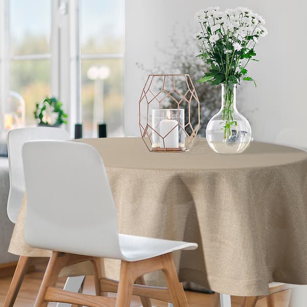 Rund duk STELLA1 180 cm guld