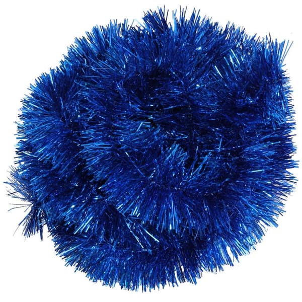 Julgranskedja metalliserad folie marinblå 7 cm diameter 2 m längd