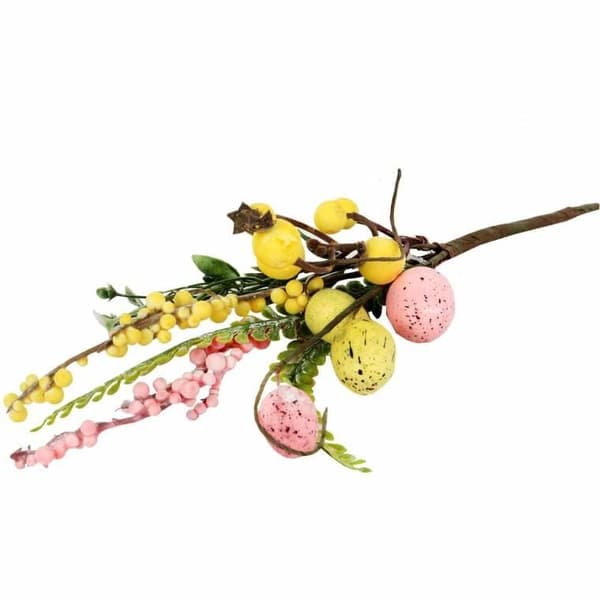 SPAD MED ÄGG PÅSKGREN 26 CM GULROSA