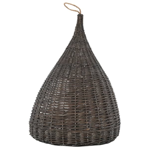 vidaXL Katthus med kudde, grå, 40x60 cm, rotting, tipi