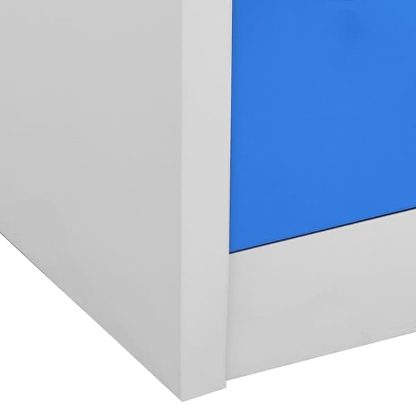 vidaXL Låsbart skåp grå/blå 90x45x92,5 cm stål