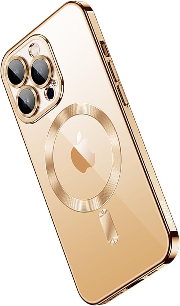 iPhone 12 Pro -kotelo, Electro MagSafe, kulta + näytönsuoja