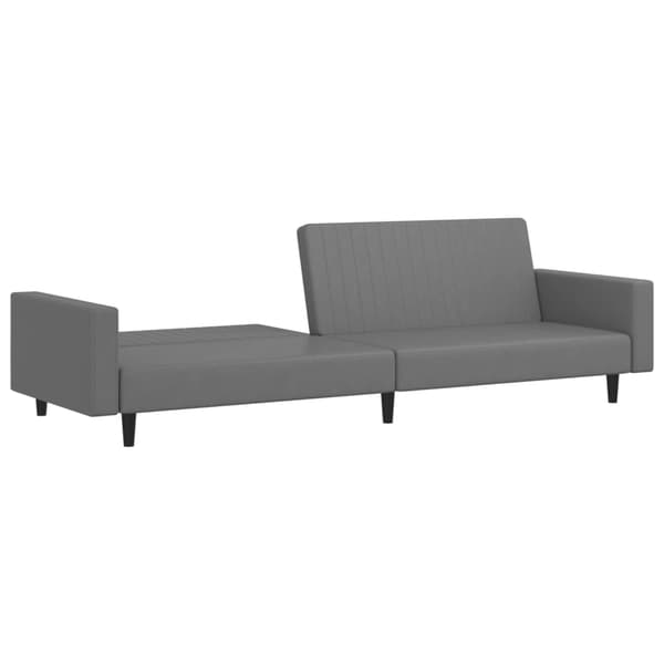 vidaXL 2-personers sofa, grå, kunstlæder