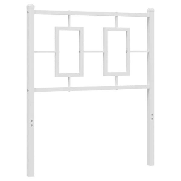 vidaXL metalsengegavl hvid 75 cm