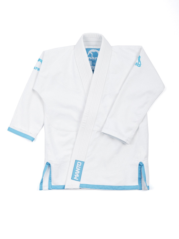 MANTO Kimono/Gi för Barn Junior 2.0 Vit + Vitt Bälte M3
