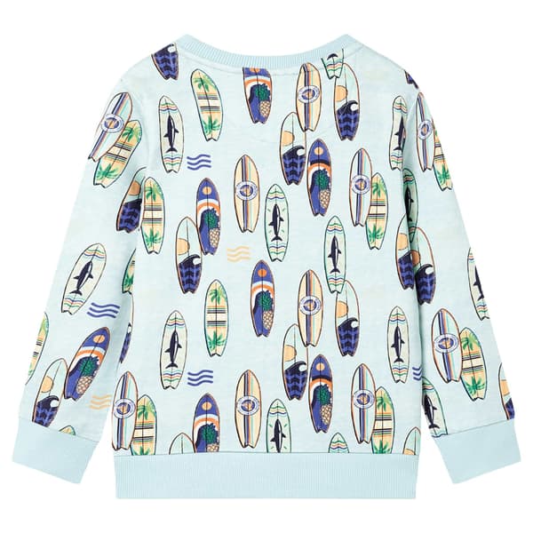 Børnesweatshirt, lyseblå melange, 140