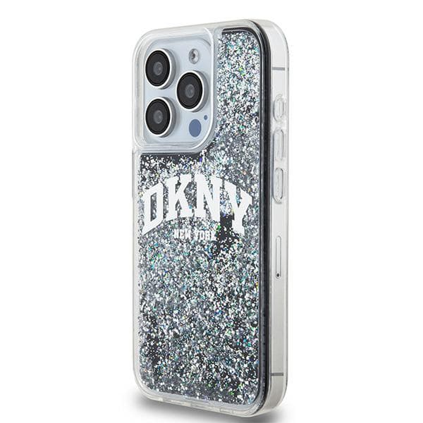DKNY Liquid Glitter Big Logo-cover til iPhone 13 Pro / 13, sort