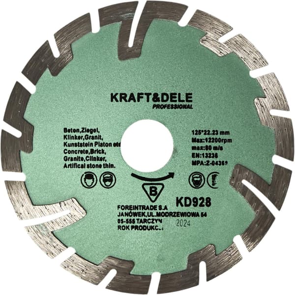 Segmentoitu timanttilaikka 125x22.23mm KD928