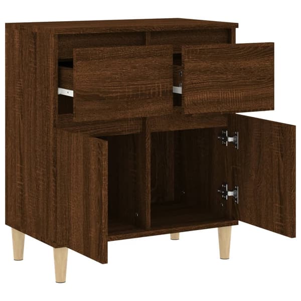 vidaXL kommode, brun eg, 60x35x70 cm, træbaseret materiale