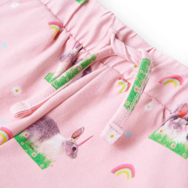 Barnshorts, dragsko, ljusrosa, 128