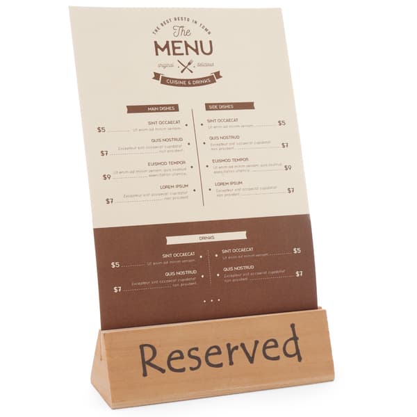 RESERVERET RESERVATION træinformationsskilt - Hendi 664308