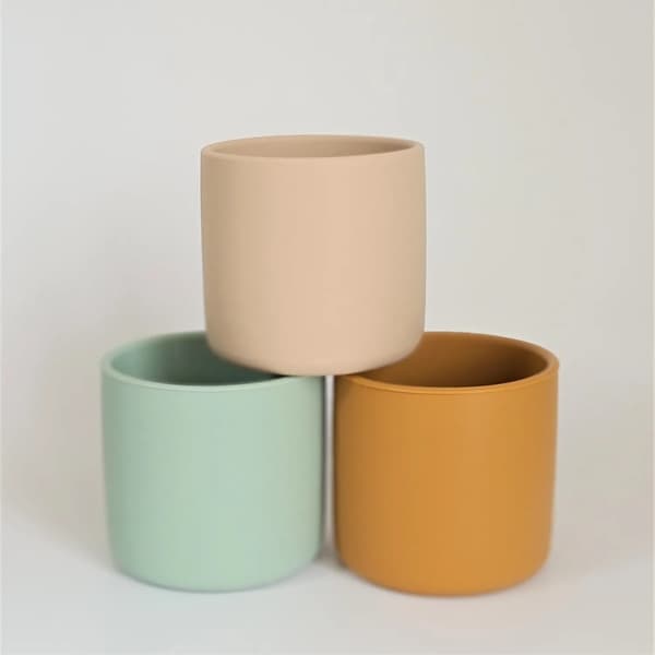 Silikonmugg för barn 180 ml 6m+ MinikOiOi Blå