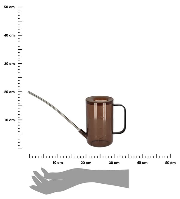 Dekorativ brun vattenkanna 1L