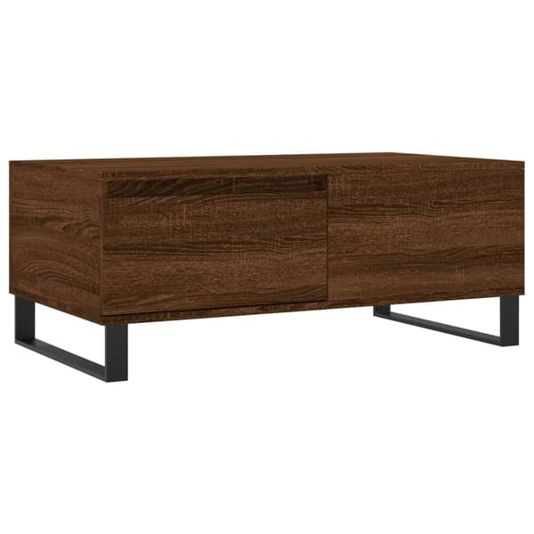vidaXL sofabord brunt egetræ 90x50x36,5 cm