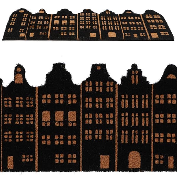 Dekorativ dørmåtte huse 75x30 cm