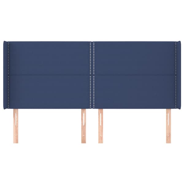 vidaXL Vingad nackstöd blå 183x16x118/128 cm tyg