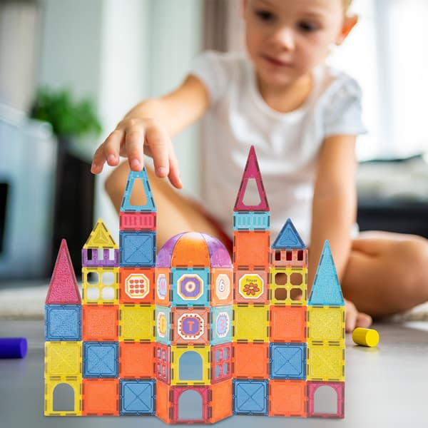 3D Magnetiske Byggeklodser Pædagogisk 77 Stykker